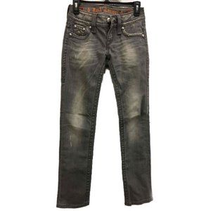 Rock Revival Celine Straight Gray Denim Jeans 25